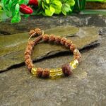 دستبند بافت سیترین