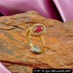 انگشتر طلا روسی یاقوت قرمز - تصویر 2