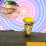 انگشتر طلا روسی عقیق زرد - تصویر 3