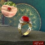 انگشتر طلا روسی عقیق قرمز - تصویر 2