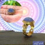 انگشتر طلا روسی عقیق کبود - تصویر 2