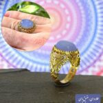 انگشتر طلا روسی عقیق کبود - تصویر 4