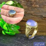 انگشتر طلا روسی عقیق کبود - تصویر 5